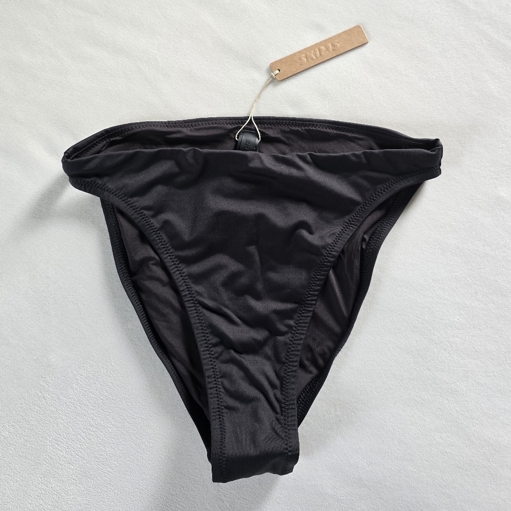SKIMS▪️Signature Swim Mid Waist Cheeky Bikini Bottoms in Onyx
